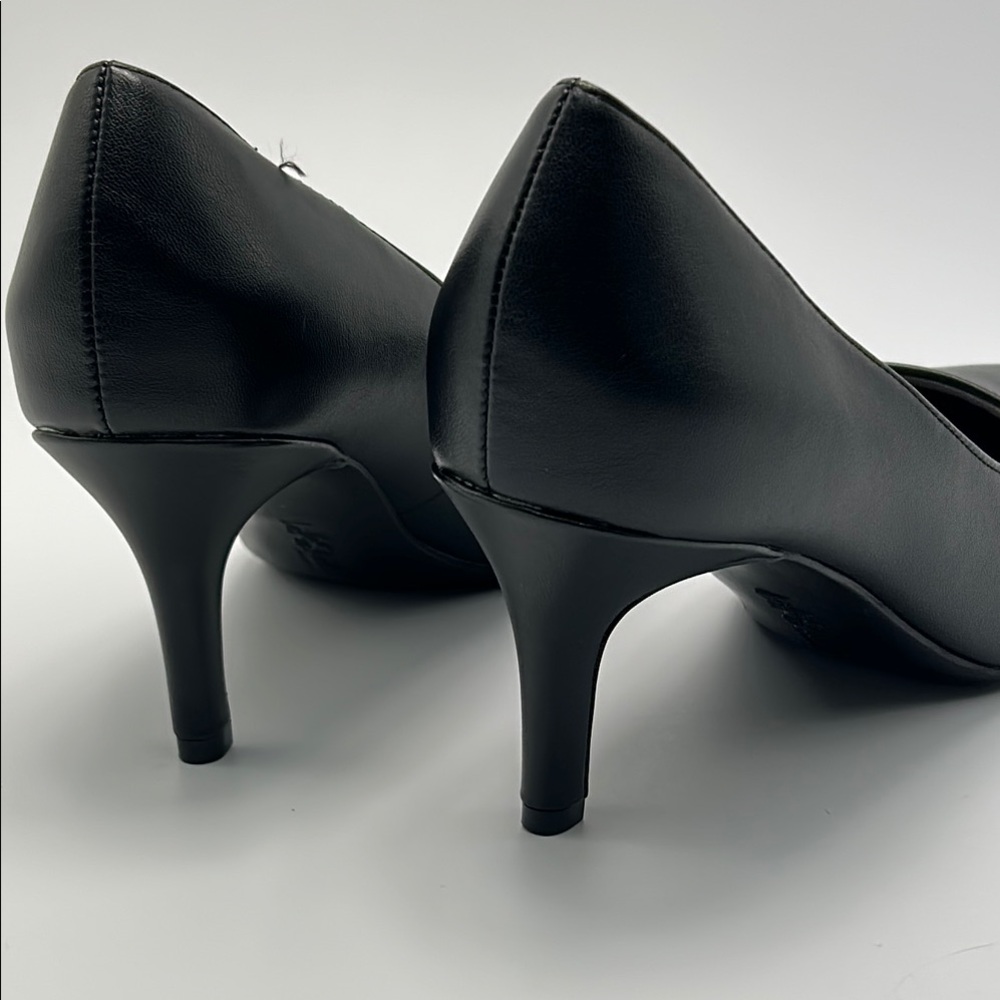 Lifestride Sevyn Pump Pointy Toe Professional Classic 8w Black Faux Leather NWOT - Picture 14 of 15